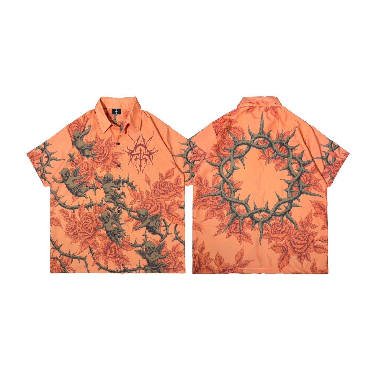 DEATHGARDEN BUTTON-DOWN POLO | PEACH