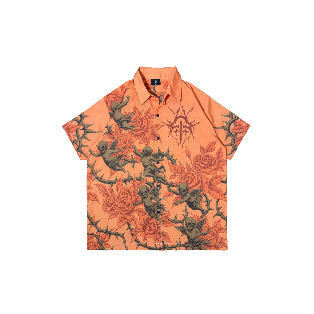 DEATHGARDEN BUTTON-DOWN POLO | PEACH