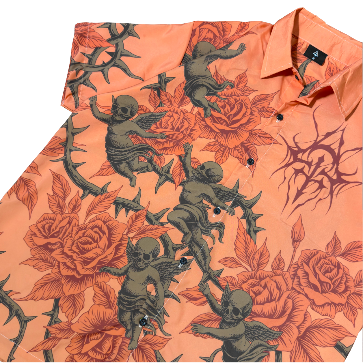 DEATHGARDEN BUTTON-DOWN POLO | PEACH