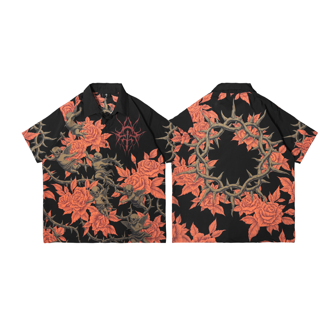 DEATHGARDEN BUTTON-DOWN POLO | BLACK