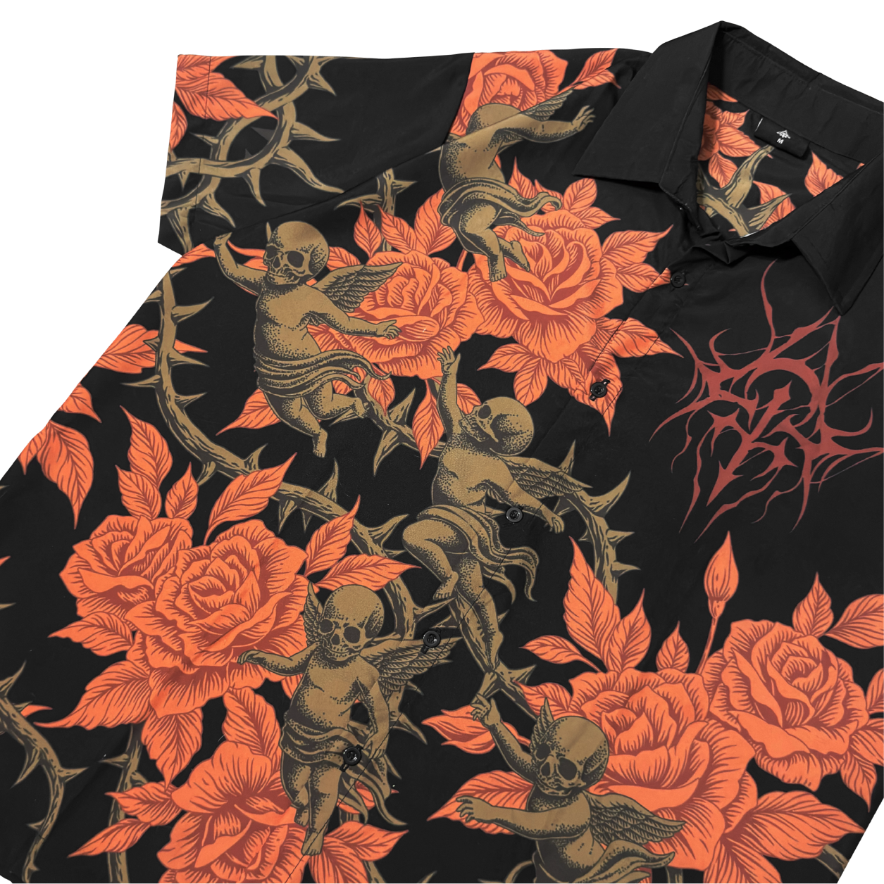 DEATHGARDEN BUTTON-DOWN POLO | BLACK