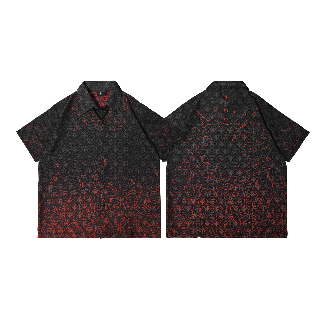 FLAMES BUTTON-DOWN POLO