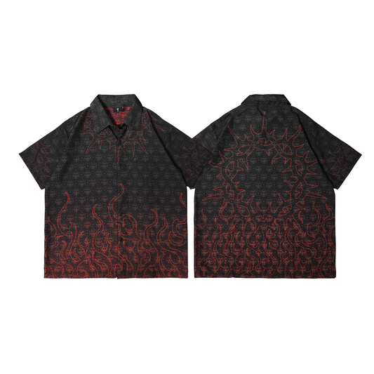 FLAMES BUTTON-DOWN POLO