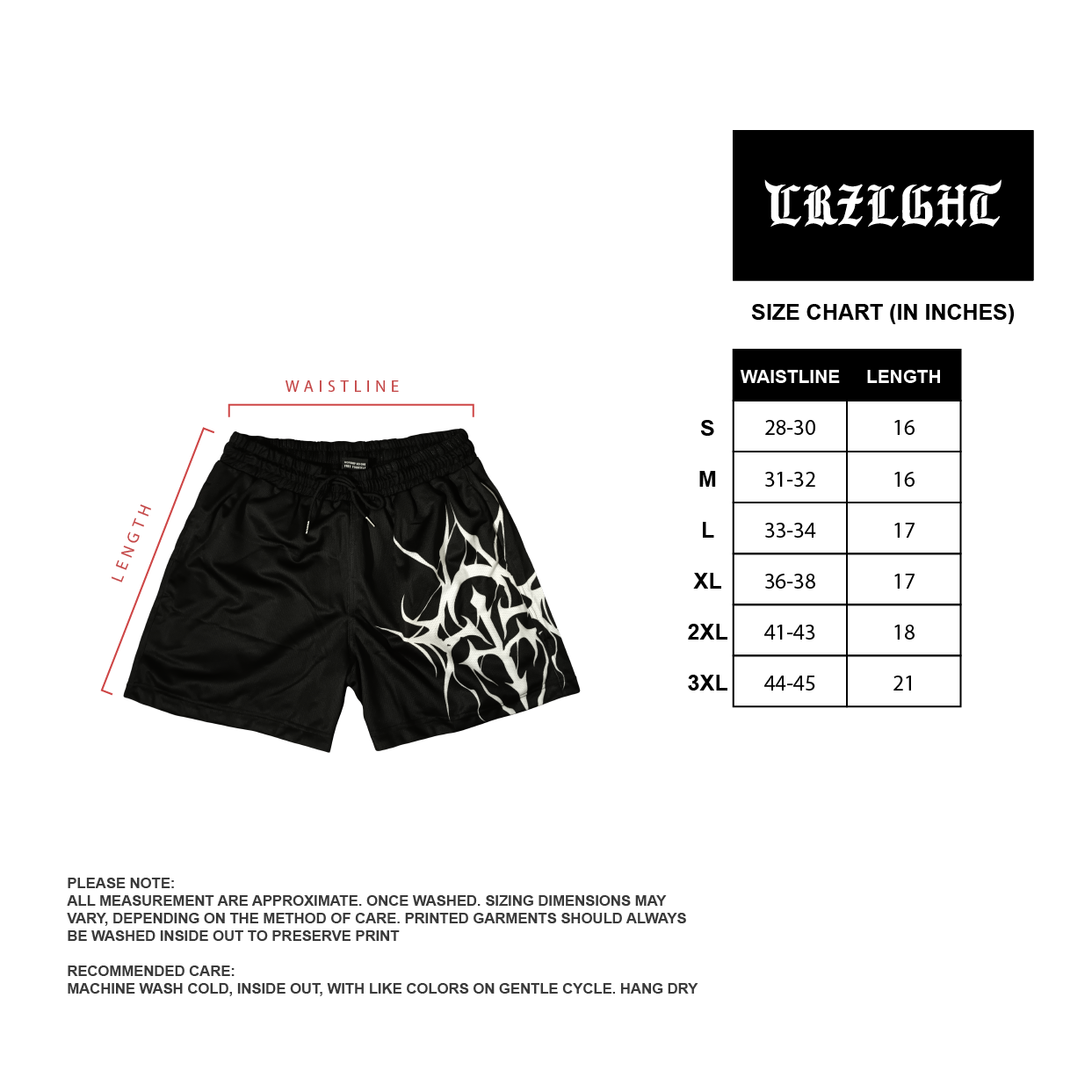 MESH SHORT (RED ON BLACK)